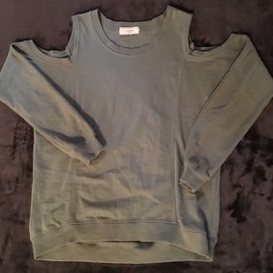 Cold shoulder sweater